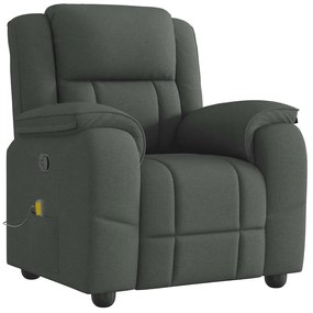 4015711 vidaXL Масажен наклоняем стол, тъмносив, текстил