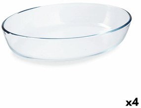 Ястие за печене Pyrex Classic Овална 30 x 21 x 7 cm Прозрачен Cтъкло (4 броя)