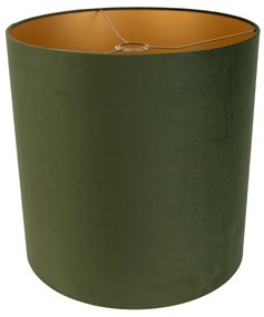 Кадифен абажур зелен 40/40/40 със златист интериор