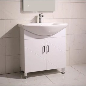 Долен шкаф за баня ICP 7544 NEW, Inter Ceramic, с умивалник, 85x47x75,5см