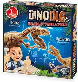 Buki France - Дино комплект 2бр - Тиранозавър Рекс и Велоцираптор BK2139