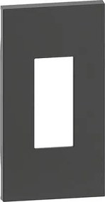 BTICINO Лицев панел за единични розетки RJ45 LED лампи тонколони 2 мод. цвят Черен Living Now - KG07M2