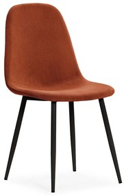 Теракотени тапицирани трапезни столове в комплект 4 бр. Minka – Marckeric