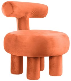 Оранжево кадифено кресло Abrazo – Leitmotiv