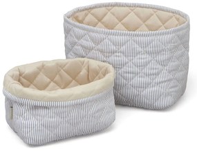 Светлосини текстилни детски кошници за играчки в комплект от 2 бр. Classic Stripes Blue, Praline – Cam Cam Copenhagen