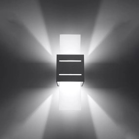 Сива стенна лампа Carlo – Sollux