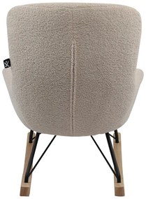 Бежов люлеещ се детски стол от букле Rocky – Vipack