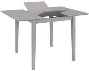 247627 vidaXL Разтегателна трапезна маса сива (80-120)x80x74 см МДФ