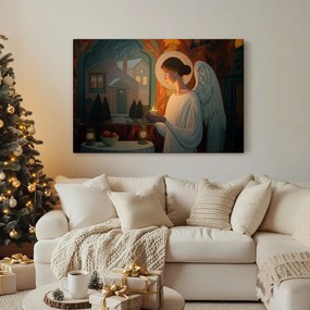 Картина на платно – коледен ангелче