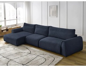 Тъмносин ъглов диван Aden – Bobochic Paris