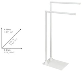 Бяла стоманена стойка за кърпи Hella – Wenko