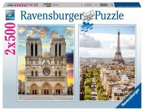 Пъзел Ravensburger Paris & Notre Dame 2 x 500 Части