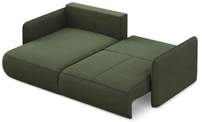 Зелен разтегателен ъглов диван с място за съхранение (ляв ъгъл) Nanea – Makamii