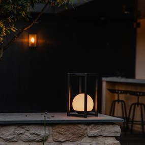 Комплект от 2 външни настолни лампи черни с докосване за презареждане - Nowi