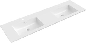 Mexen Otis вградена в плот двойна мивка 161 x 46,5 cm, бял гланц - 25181600D