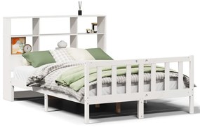 3321703 vidaXL Легло с етажерка за книги, без матрак, 120x200 см, бор масив