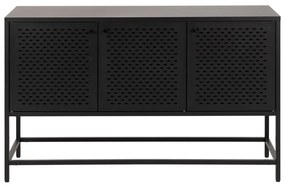 Черен метален нисък скрин 125x75 cm Newcastle – Actona