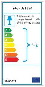 Черно-бял осветително тяло за таван със стъклен абажур ø 15 cm Atmaca – Opviq lights