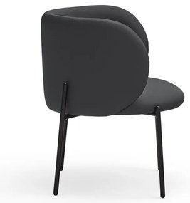 Черен фотьойл от изкуствена кожа Mogi - Teulat