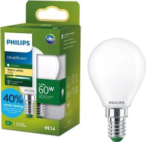 LED крушка ULTRAEFFICIENT Philips P45 E14/3,8W/230V 2700K