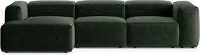 Зелен ъглов диван (ляв ъгъл) Bergamo – Cosmopolitan Design