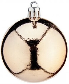 Коледни топки Ø 6 cm 24 броя PVC champagne