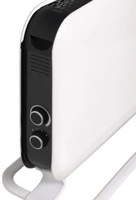 Конвектор за под MILL SG2000MEC, 2000W, 20 м2, 3 степени, LOT20, Безшумен, Защита при преобръщане, Заоблени ръбове, Бял/черен