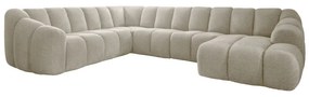 Бежов ъглов диван (ляв ъгъл/U форма) Shell – Miuform