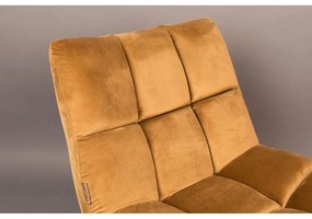 Кадифено кресло в цвят горчица Bar - Dutchbone