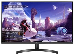 Монитор LG 32QN600P-B, 32" IPS AG, sRGB 99%, 5ms, 350 cd/m2, 1000:1, QHD (2560x1440, 75Hz, HDR 10, HDMI, DisplayPort, AMD FreeSync, Dynamic Action Sync, Color Calibrated, Tilt, Clockwise