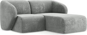 Сив шенилов ъглов диван (десен ъгъл) Lani – Makamii