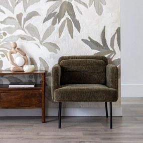 Бежово шенилово кресло Bind – Ixia