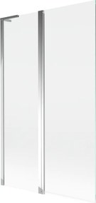 Mexen Mist L вана параван двукрилен 110 x 150 cm, прозрачен, хром - 8A9L-110-011-01-00