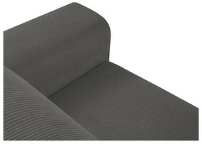 Тъмносив ъглов разтегателен диван от велур , ляв ъгъл Moghan - Micadoni Home