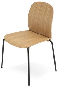 Трапезни столове в комплект за подреждане 2 бр. от декор от дъб в естествен цвят Book – Gazzda