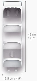 Бял самоносещ пластмасов рафт за баня Capsule - Joseph Joseph