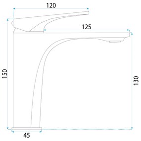 Смесител за мивка Rea Joe Brush Gold low