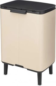 Кош за боклук Brabantia Bo Small Hi 1010462, 12 л, Плавно и безшумно отваряне, Противоплъзгаща основа, Бежов