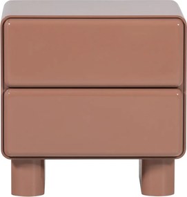 Розово гланцово нощно шкафче Lustra – WOOOD