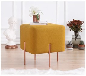 Табуретка в цвят горчица Copper – Artie