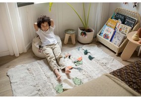 Кремав детски пуф Tic-Tac-Toe – Lorena Canals