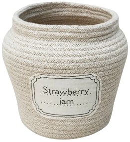 Кремава текстилна детска кошница за играчки ø 20x23 cm Jam Jar – Lorena Canals