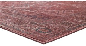 Червен вискозен килим Lara Rust, 60 x 110 cm - Universal