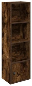 860341 vidaXL Библиотека, опушен дъб, 31x24x102 см, инженерно дърво