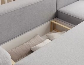 Ъглов диван Luxora-Сив-вдясно