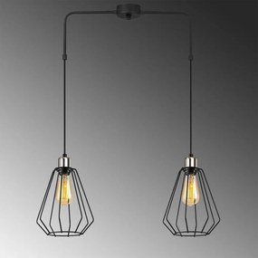 Черно метално висящо осветително тяло Opviq lights Straton - Opviq lights