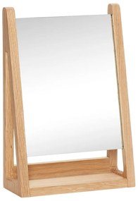 Дъбово козметично огледало Natur, 22 x 32 cm - Hübsch