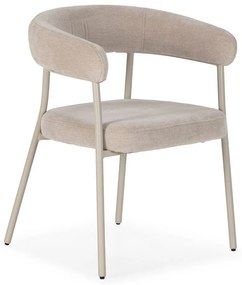 Бежови тапицирани трапезни столове в комплект с подлакътници 2 бр. Yuri – MOME