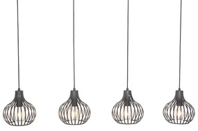 Модерен висящ аплик черен 4-светлина - Saffira