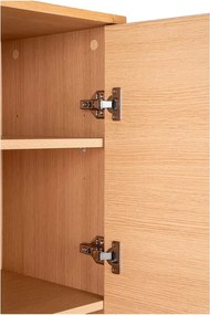 Шкафче от декор от дъб в естествен цвят 80x130 cm Kyoto – House Nordic